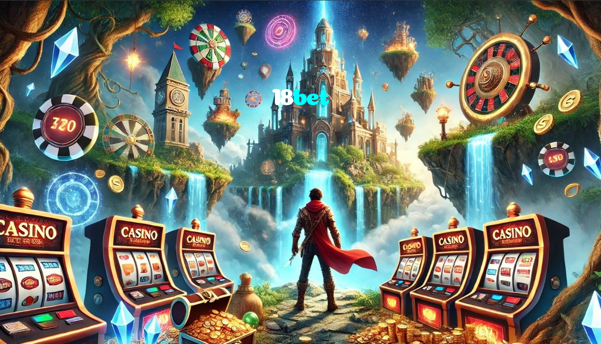 18bet casino presented on mobile device in Pakistan with slots and live games